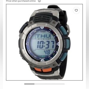 Casio Tough Solar Digital Watch - Black and Silver